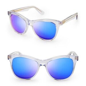 Wild fox Blue Mirrored retro Sunglasses